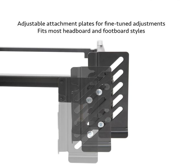 Malouf® Structures® Steelock® Twin XL Hook-In Headboard Footboard Bed Frame-3