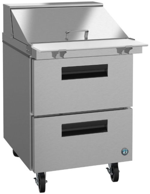 Hoshizaki 27" 7.21 Cu. Ft. Stainless Steel Single Section Mega Top Prep Table Refrigerator with Stainless Drawers-1