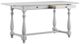 Emerald Home New Haven Oyster Shell Dining Table with Two Drawers-4