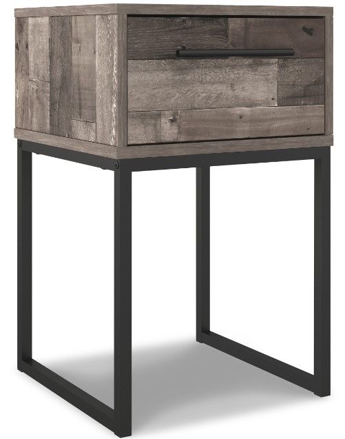 Signature Design by Ashley® Neilsville 4-Piece Multi Gray Queen Platform Panel Bed Set-3
