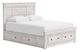 Signature Design by Ashley® Makidern Whitewash Queen Panel Bed with 6-Drawer Storage-0