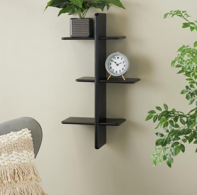 Deco Marche Black 6-Wall Shelf-3