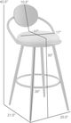 Armen Living Carnation Vintage Black Swivel Bar Stool-2