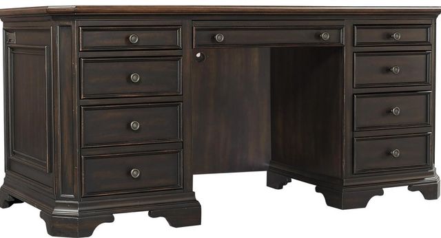 aspenhome® Hampton Black Cherry 67" Credenza and Hutch-2