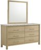 Elements International Jonas 4-Piece Natural/White Full Upholstered Panel Bedroom Set-3