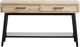 Magnussen Home® Fletcher Driftwood Sofa Table with Black Base-3