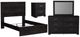 Signature Design by Ashley® Belachime 4 Piece Dark Charcoal Full Bedroom Set-0