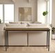 Nest Home Collections Chloe Antique Natural Console Table with Black Base-1