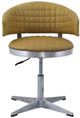 ACME Furniture Brancaster Chrome/Turmeric Leather Adjustable Swivel Stool-3