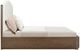 Flexsteel® Athens Chocolate Brown/Ivory Queen Upholstered Panel Storage Bed-2