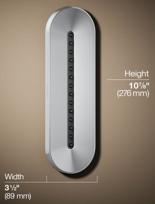 KOHLER® Statement® Polished Chrome 2.5 GPM Oblong Vichy Single-Function Body Spray-3