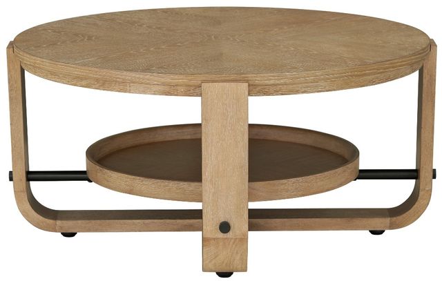 Parker House® Escape Glazed Natural Oak Round Cocktail Table-3