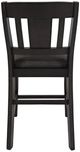 Jofran Inc. American Rustics Black/Brown Upholstered Slatback Counter Stool-3