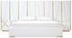 VIG Furniture Modrest Nixa Gold/White Califonia King Upholstered Panel Bed-1
