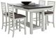 Liberty Furniture Brook Bay 5-Piece Carbon Gray/Textured White Trestle Dining Set-0
