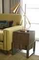 Hammary® Intermix Hand Rubbed Chestnut Brown Accent Table with Burnished Silver Metal Base -1