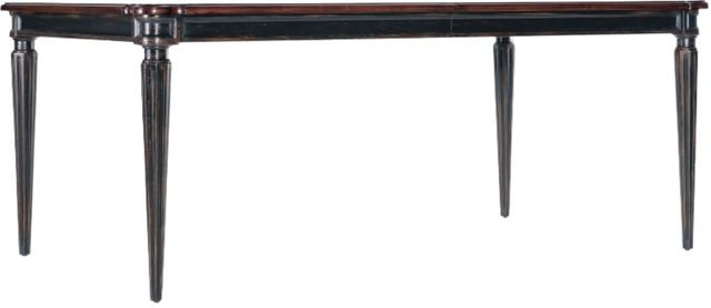 Hooker® Furniture Charleston Maraschino Cherry Rectangular Leg Dining Table with Black Cherry Base-0