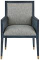 Currey & Company Santos Vintage Navy Arm Chair-1