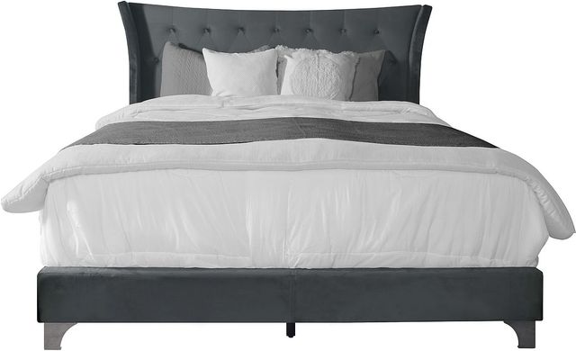 Fashion Bed Group Danielle Grey Queen Upholstered Bed-2