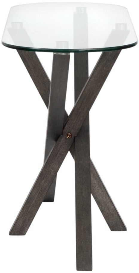 Magnussen Home® Jax Carbon Shadow Oval Sofa Table-3
