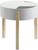 ACME Furniture Bodfish White Top End Table with Natural Base-0