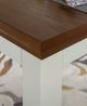 Powell® Jane Honey Brown Dining Table with Vanilla White Base-5