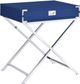 Elements International Evie Glossy Blue Nightstand-0