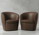Parker House® Barolo 2-Piece Vintage Brown Swivel Club Chair Set-1