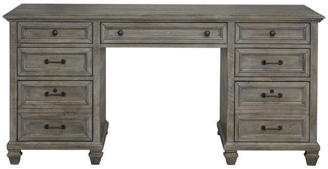 Magnussen Home® Lancaster Dovetail Gray Executive Desk-2