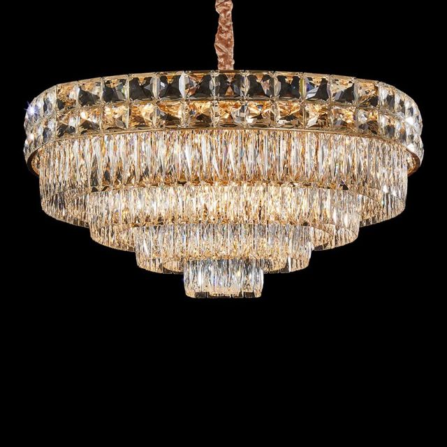 Michael Amini® Soleil Clear/Gold 22-Light Chandelier-1