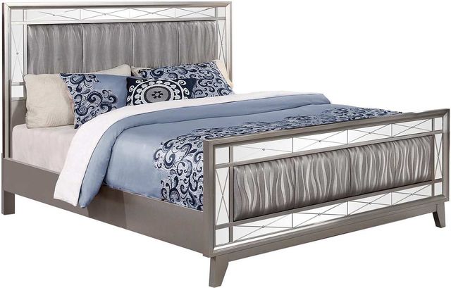 Coaster® Leighton Metallic Mercury Queen Bed-0