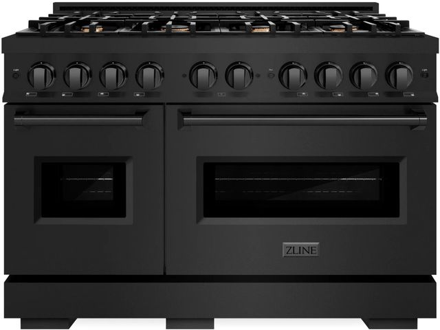 ZLINE Classic 48" Black Stainless Steel Pro Style Dual Fuel Range-0