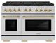 ZLINE Autograph Edition Paramount 48" 6.7 Cu. Ft. Satin Stainless Steel Gas Range with 8 Burner DuoPro™ Cooktop and Dual Oven with Polished Gold Accents-0