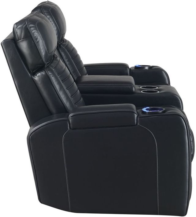 Steve Silver Co. Lavon Midnight Dual-Power Reclining Loveseat with Console-4