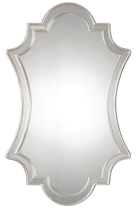 Uttermost® Elara Antiqued Silver Wall Mirror-0