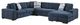 Homelegance® Raife 4-Piece Blue Sectional with Right Chaise-0