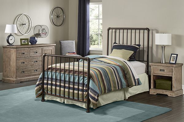 HH2 Home Brandi Oiled Bronze Twin Headboard/Footboard-2