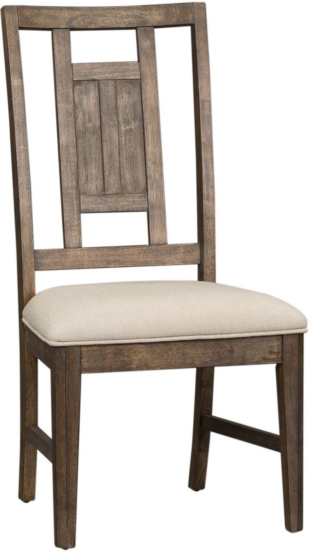 Liberty Furniture Artisan Prairie Aged Oak Lattice Back Side Chair-0