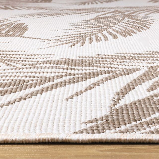 Kalora Interiors Bristol Cream/Taupe 5'x8' Style 1 Indoor/Outdoor Area Rug-1