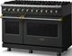 Viking® 5 Series 48" Antique Bronze Pro Style Dual Fuel (LP) Range with Brushed Brass Trim-3