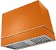 La Cornue Cornufé Loge 44" Quintessential Orange Wall Mounted Range Hood with Brushed Brass Trim-0