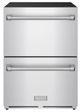 Thor Kitchen® Gordon Ramsay 24" 5.4 Cu. Ft. Stainless Steel Under-Counter Outdoor Freestanding Freezer Drawer-0
