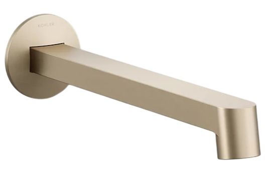 KOHLER® Components® Vibrant Brushed Bronze Wall-Mount Bathroom Sink Faucet Spout with Row Design-0
