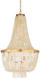 Wildwood Lamps Ellison Antique Gold Leaf/Capiz/Natural White Chandelier-0