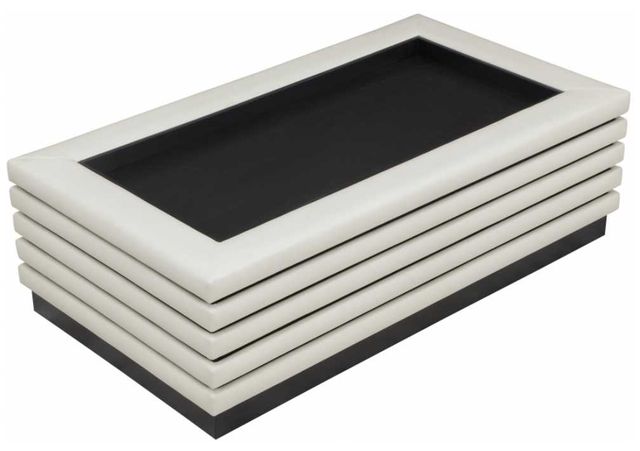 Meridian Furniture Rory Cream/Black Rectangular Coffee Table-3