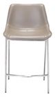 Zuo Modern Magnus Set of 2 Gray/Silver Counter Chairs-2
