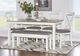 Powell® Jane 6-Piece Brown/Rustic Taupe/Vanilla White Dining Set-1