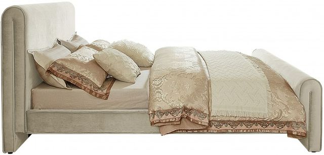 Meridian Furniture Sloan Cream Full Upholstered Panel Bed-2