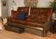 Kodiak Furniture Tucson Oregon Trail Saddle/Rustic Walnut Queen Storage Futon with Mattress-4