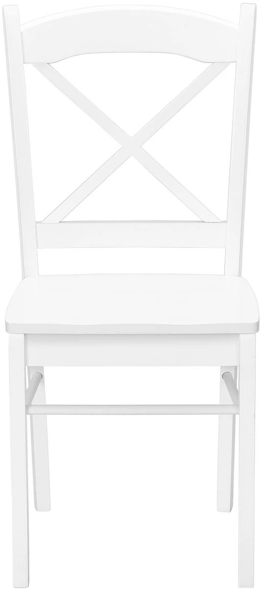 Monarch Specialties Inc. 2-Piece White Cross-Back Side Chair Set-2